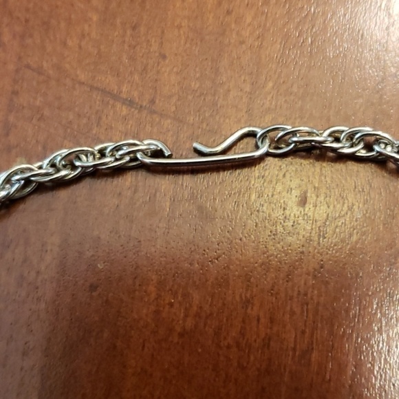 VINTAGE Choker Necklace Silver Pave Costume Jewels - Picture 6 of 8